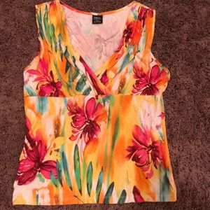 Bright sleeveless top